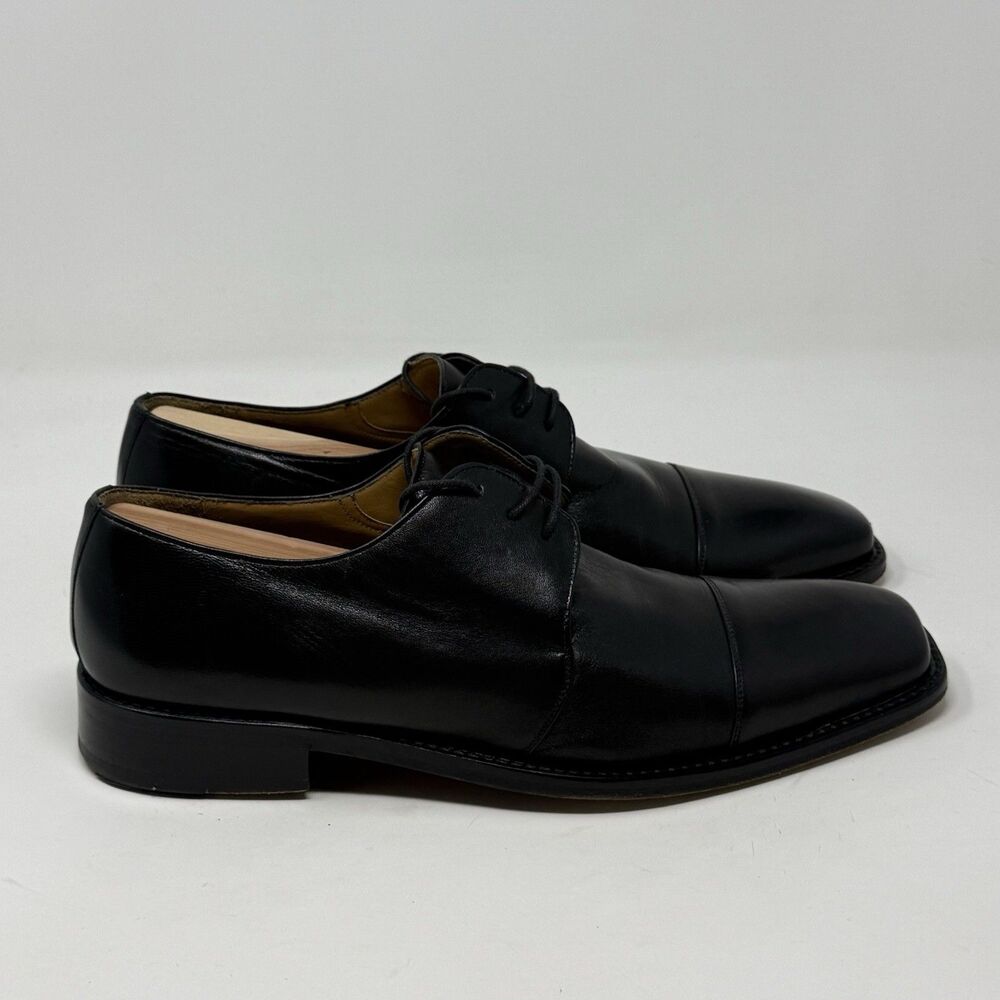 Mezlan Cap Toe Oxford Derby Dress Shoes Mens 10 M Black Leather Wedding Business